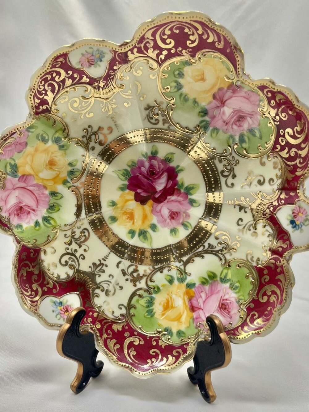 Antique Royal Kinran Nippon Gold Gilt Bowl , 1906